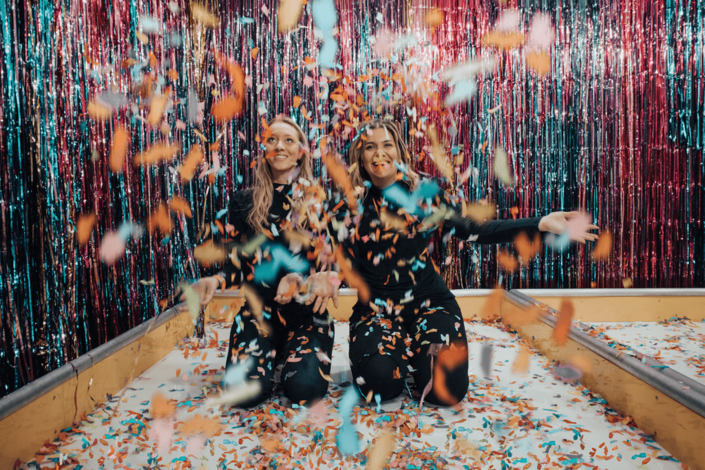 girls celebrating after winning awards